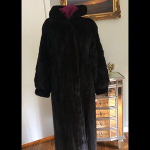 Reversible Mink Fur Coat Black/Black